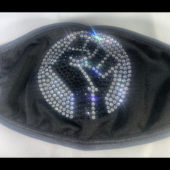 Iridescent Rhinestone Face Mask - Picture 8 of 12